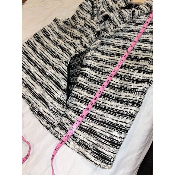 Anthropologie DOLAN Mimeo Vest by Dolan Striped Black& White Texturedsie Medium - Picture 4 of 7